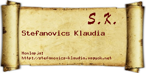 Stefanovics Klaudia névjegykártya